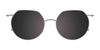 EasyClip EC679 Eyeglasses with Clip-on Sunglasses | Size 49 / Transparent Grey & Blue