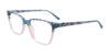 EasyClip EC680 Eyeglasses with Clip-on Sunglasses | Size 52 / Trans Marble Blue & Pink & Crystal