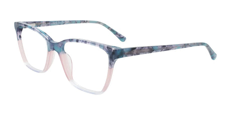 EasyClip EC680 Eyeglasses with Clip-on Sunglasses Trans Marble Blue & Pink & Crystal