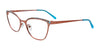 EasyClip EC681 Eyeglasses with Clip-on Sunglasses | Size 52 / Pink Gold & Mix Patterned Browline