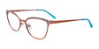 EasyClip EC681 Eyeglasses with Clip-on Sunglasses Pink Gold & Mix Patterned Browline