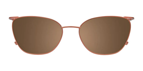 EasyClip EC681 Eyeglasses with Clip-on Sunglasses / Size 52 / Pink Gold & Mix Patterned Browline