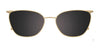 EasyClip EC681 Eyeglasses with Clip-on Sunglasses | Size 52 / Pink Gold & Mix Patterned Browline
