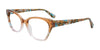 EasyClip EC682 Eyeglasses with Clip-on Sunglasses | Size 53 / Transp Brown To Pink Gradient/Marble Brown