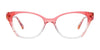 EasyClip EC682 Eyeglasses with Clip-on Sunglasses | Size 53 / Transp Blue To Lt Pink Gradient/Marble Blue