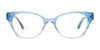 EasyClip EC682 Eyeglasses with Clip-on Sunglasses | Size 53 / Transp Blue To Lt Pink Gradient/Marble Blue