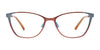 EasyClip EC683 Eyeglasses with Clip-on Sunglasses | Size 52 / Copper Brown & L. Blue Trim