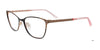 EasyClip EC683 Eyeglasses with Clip-on Sunglasses | Size 52 / Matt Black & Pink Gold Trim