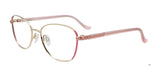 EasyClip EC684 Eyeglasses with Clip-on Sunglasses Gold & Pink