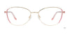 EasyClip EC684 Eyeglasses with Clip-on Sunglasses | Size 54 / Gold & Pink
