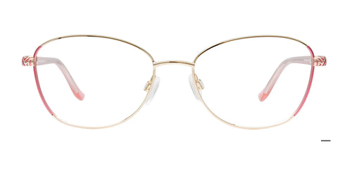 EasyClip EC684 Eyeglasses with Clip-on Sunglasses / Size 54 / Gold & Pink
