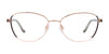 EasyClip EC684 Eyeglasses with Clip-on Sunglasses | Size 54 / Gold & Pink