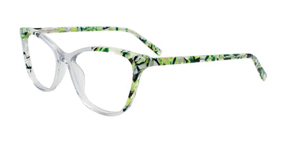 EasyClip EC685 Eyeglasses Crystal & Green Marble Mix