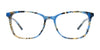 EasyClip EC686 Eyeglasses with Clip-on Sunglasses | Size 52 / Blue Mix Pattern