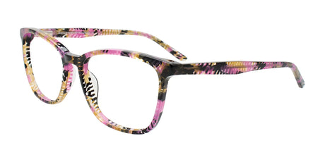 EasyClip EC686 Eyeglasses with Clip-on Sunglasses Pink Mix Pattern