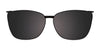 EasyClip EC686 Eyeglasses with Clip-on Sunglasses | Size 52 / Blue Mix Pattern
