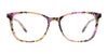 EasyClip EC686 Eyeglasses with Clip-on Sunglasses | Size 52 / Blue Mix Pattern
