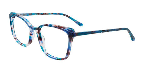 EasyClip EC687 Eyeglasses with Clip-on Sunglasses Blue Tortoise