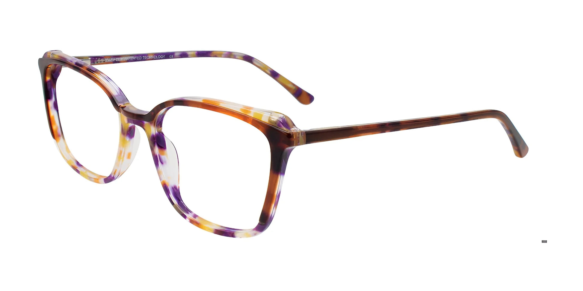 EasyClip EC687 Eyeglasses with Clip-on Sunglasses Brown Tortoise