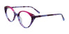 EasyClip EC688 Eyeglasses with Clip-on Sunglasses | Size 49 / Purple Tortoise & Fuchsia