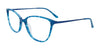 EasyClip EC689 Eyeglasses with Clip-on Sunglasses | Size 56 / Blue & Crystal Mix