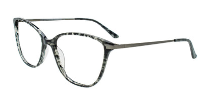 EasyClip EC689 Eyeglasses with Clip-on Sunglasses Black & Crystal Mix