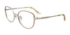 EasyClip EC690 Eyeglasses with Clip-on Sunglasses | Size 52 / Light Brown & Steel