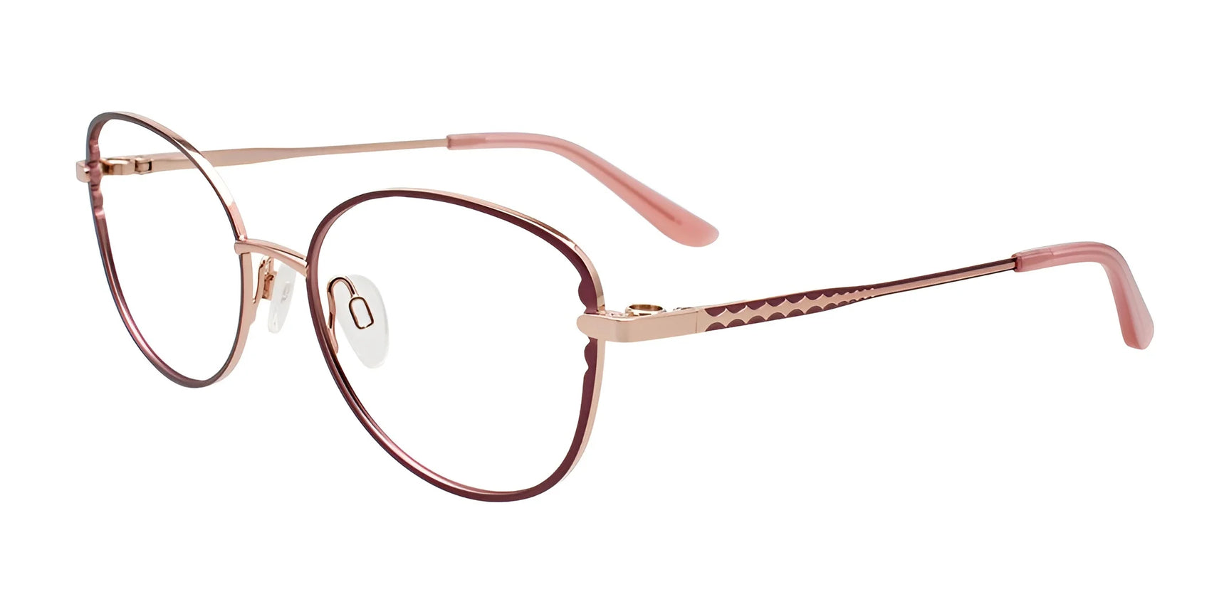 EasyClip EC690 Eyeglasses Pink & Pink Gold