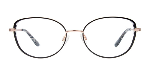 EasyClip EC690 Eyeglasses with Clip-on Sunglasses / Size 52 / Black & Gold
