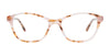 EasyClip EC691 Eyeglasses with Clip-on Sunglasses | Size 51 / Pink & Brown Marble Mix