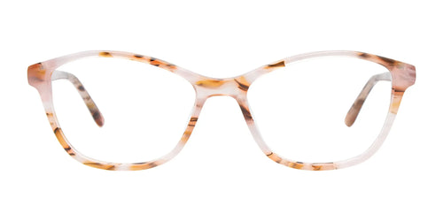 EasyClip EC691 Eyeglasses with Clip-on Sunglasses / Size 51 / Pink & Brown Marble Mix