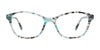 EasyClip EC691 Eyeglasses with Clip-on Sunglasses | Size 51 / Pink & Brown Marble Mix