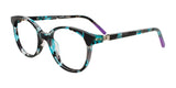 EasyClip EC693 Eyeglasses Teal Tortoise & Purple