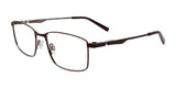 EasyClip EC694 Eyeglasses with Clip-on Sunglasses Burgundy & Steel