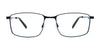 EasyClip EC694 Eyeglasses with Clip-on Sunglasses | Size 54 / Black & Blue