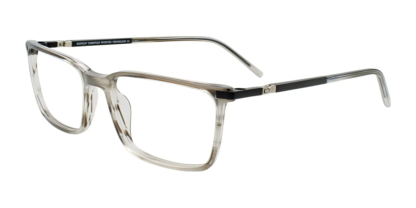 EasyClip EC695 Eyeglasses with Clip-on Sunglasses Slate Grey