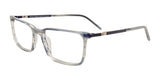 EasyClip EC695 Eyeglasses with Clip-on Sunglasses Slate Blue