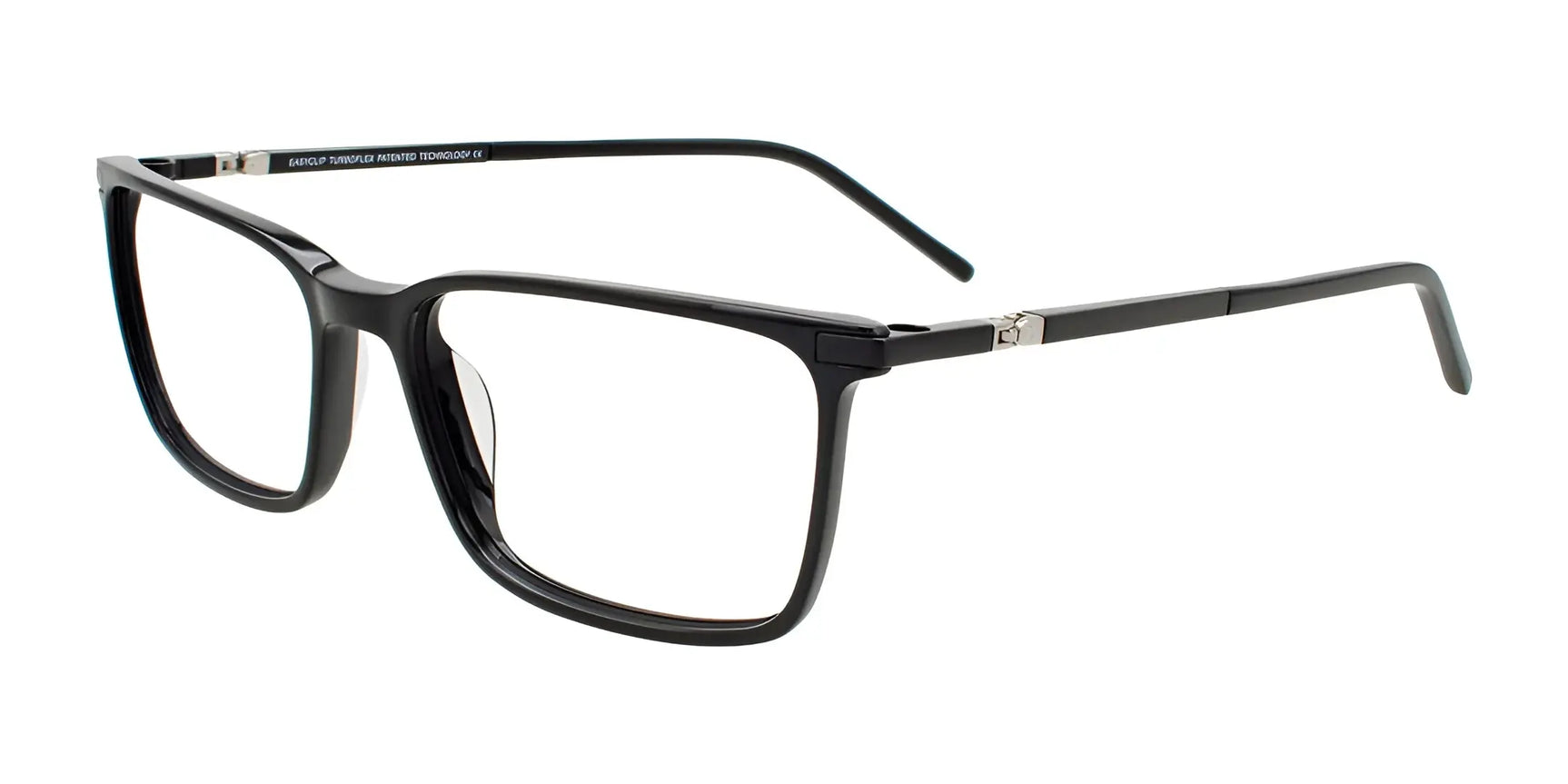 EasyClip EC695 Eyeglasses with Clip-on Sunglasses Black