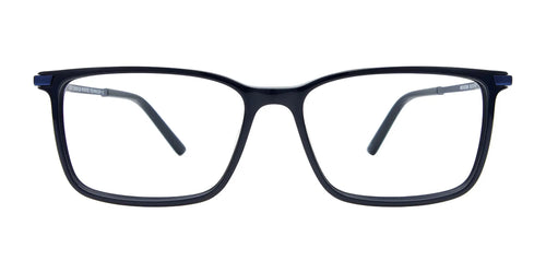 EasyClip EC696 Eyeglasses with Clip-on Sunglasses / Size 55 / Drark Blue