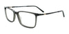 EasyClip EC696 Eyeglasses with Clip-on Sunglasses | Size 55 / Semitransparent Black