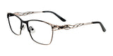 EasyClip EC703 Eyeglasses with Clip-on Sunglasses Black & Gold