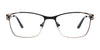 EasyClip EC703 Eyeglasses with Clip-on Sunglasses | Size 51 / Black & Gold
