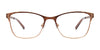 EasyClip EC704 Eyeglasses with Clip-on Sunglasses | Size 53 / Brown & Gold