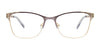 EasyClip EC704 Eyeglasses with Clip-on Sunglasses | Size 53 / Brown & Gold
