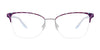 EasyClip EC705 Eyeglasses | Size 54 / Light Blue & Purple Pattern