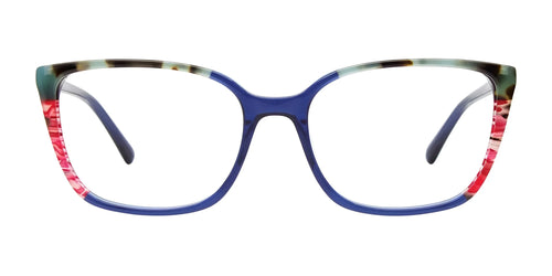 EasyClip EC706 Eyeglasses / Size 55 / Blue & Multicolor