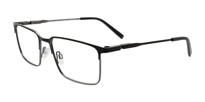 EasyClip EC707 Eyeglasses | Size 55 / Black & Steel
