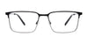 EasyClip EC707 Eyeglasses | Size 55 / Black & Steel