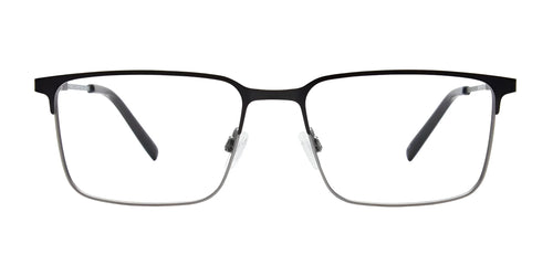 EasyClip EC707 Eyeglasses / Size 55 / Black & Steel