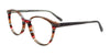 EasyClip EC709 Eyeglasses with Clip-on Sunglasses | Size 51 / Brown & Multicolor Stripes